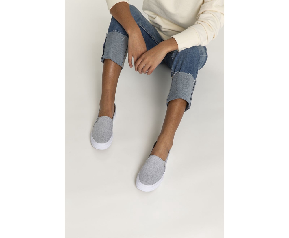 Slip On Γυναικεια - Keds Double Decker Heathered Woven - Γκρι - NKWPR7263